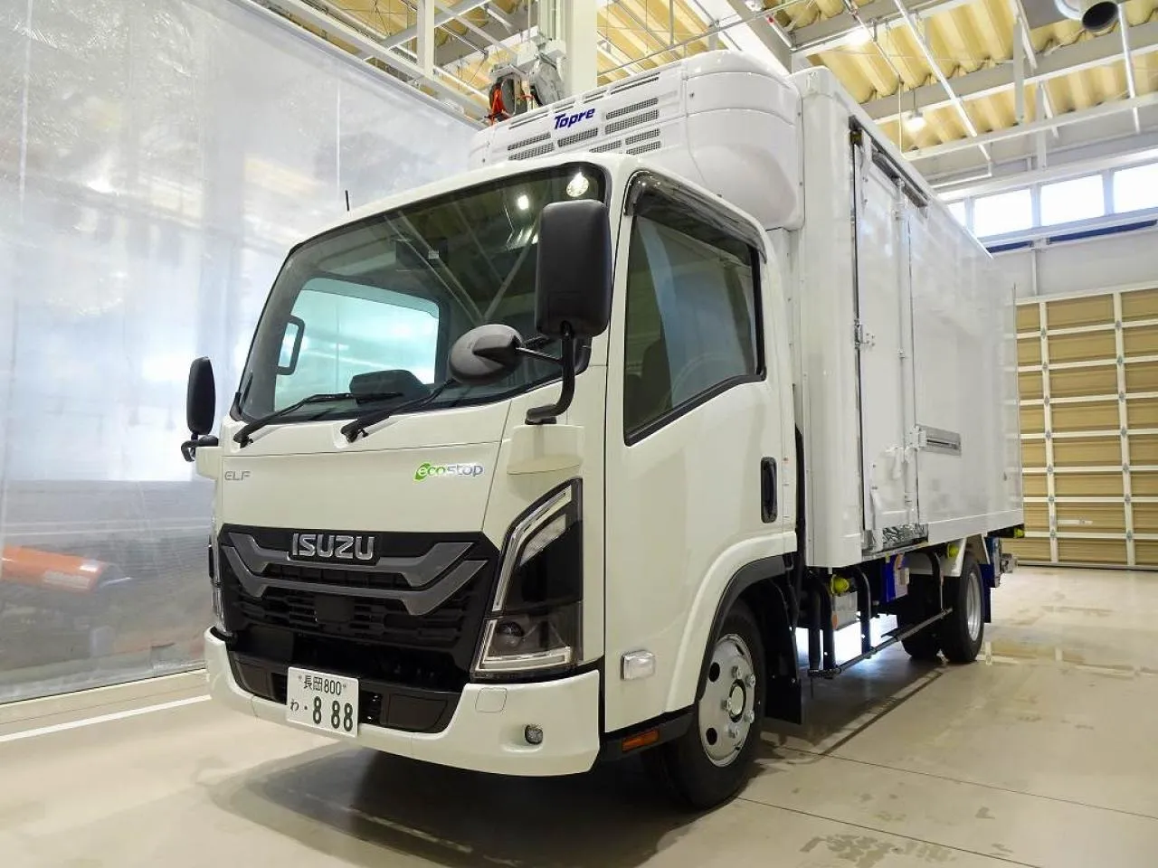 エルフ 2t 標準ロング 低温冷凍車 格納パワーゲート　小型