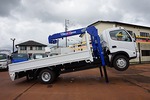 デュトロ 3.5t 高床 ワイド超ロング タダノ4段セルフクレーン付