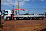 【年次点検済】スーパーグレート 12.3t 4軸 アルミブロック ユニック4段クレーン付 Rエアサス 380ps