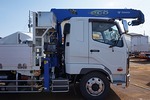 【年次点検済】ファイター 6.7t 増トン 標準ベッド付 アルミブロック タダノ4段クレーン付 270ps