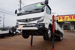 キャンター 3.1t 高床 ワイド超ロング ユニック4段セルフクレーン付 未使用車