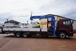 【年次点検済】フォワード 8.4t 増トン 3軸 2デフ ワイドベッド付 アルミブロック タダノ5段セルフクレーン付 300ps