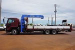 【年次点検済】フォワード 8.4t 増トン 3軸 2デフ ワイドベッド付 アルミブロック タダノ5段セルフクレーン付 300ps