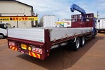 【年次点検済】フォワード 8.4t 増トン 3軸 2デフ ワイドベッド付 アルミブロック タダノ5段セルフクレーン付 300ps