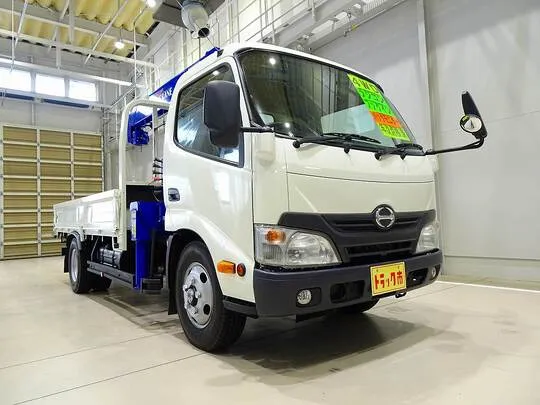 【年次点検済】デュトロ 3t 4WD FJL 標準ロング タダノ4段クレーン付