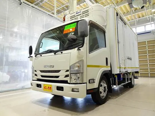 エルフ 3t 高床 ワイドロング 低温冷凍車 スタンバイ/格納ゲート付