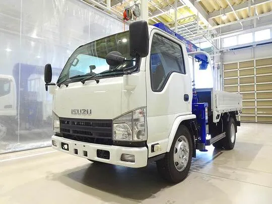 エルフ 3.65t 高床 標準セミロング タダノ4段クレーン付