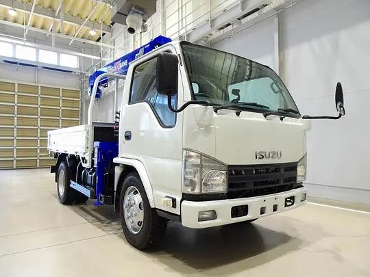 エルフ 3.65t 高床 標準セミロング タダノ4段クレーン付