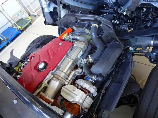【年次点検済】デュトロ 2.85t FJL 標準セミロング タダノ4段クレーン付