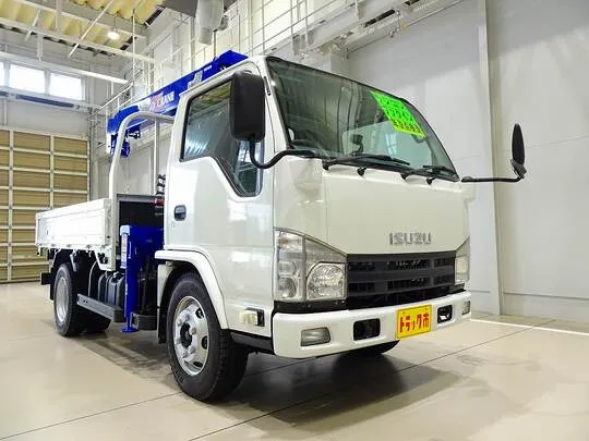 【年次点検済】エルフ 3.65t 高床 標準セミロング タダノ4段クレーン付