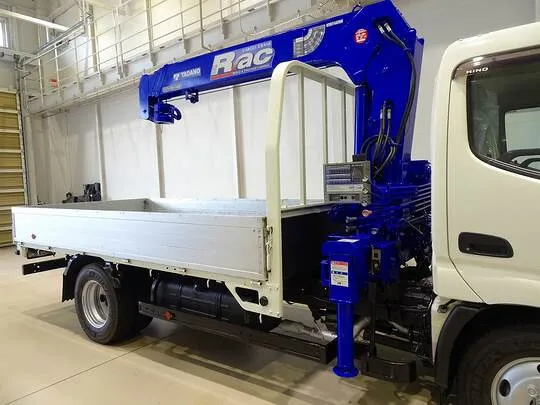 【年次点検済】デュトロ 3t 4WD 高床 標準ロング アルミブロック タダノ4段クレーン付