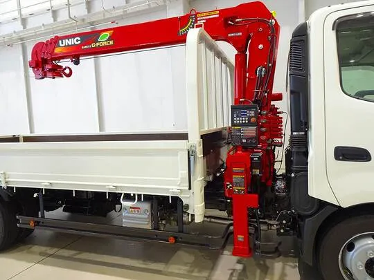 デュトロ 3.5t FJL ワイド超ロング ユニック4段クレーン付 未使用車