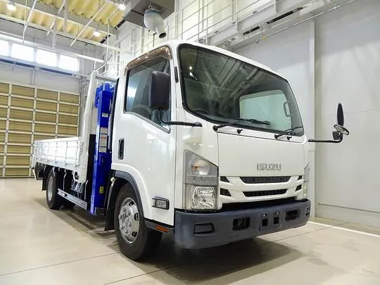 エルフ 3.4t 高床 ワイドロング タダノ4段セルフクレーン付