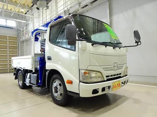 【年次点検済】デュトロ  2t 4WD FJL 標準 タダノ3段クレーン付