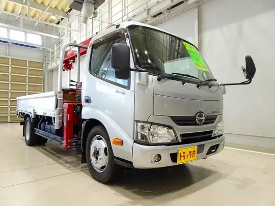 【年次点検済】デュトロ 2t 4WD FJL 標準ロング ユニック3段クレーン付