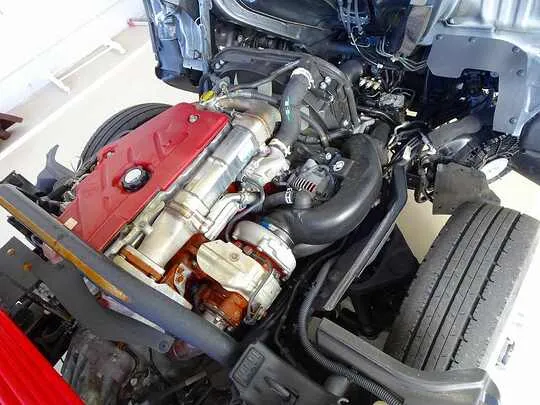 【年次点検済】デュトロ 2t 4WD FJL 標準ロング ユニック3段クレーン付
