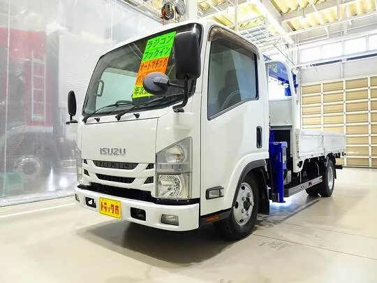 【年次点検済】エルフ 2.75t 高床 標準ロング タダノ4段クレーン付