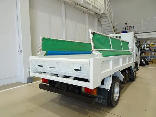 エルフ 2t FFL Lゲートダンプ 自動シート付