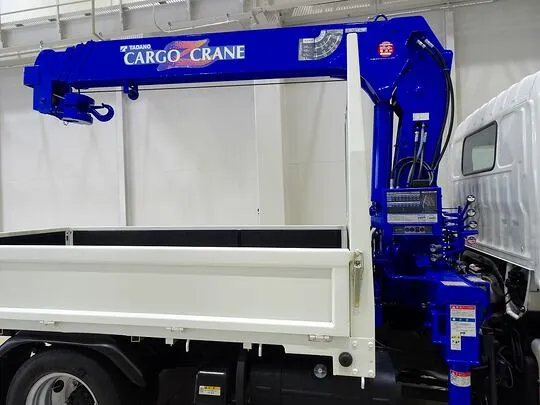 【年次点検済】デュトロ 2t 4WD FJL 標準セミロング タダノ4段クレーン付