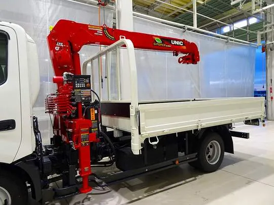 デュトロ 3t 4WD 高床 ワイドロング ユニック4段クレーン付 未使用車