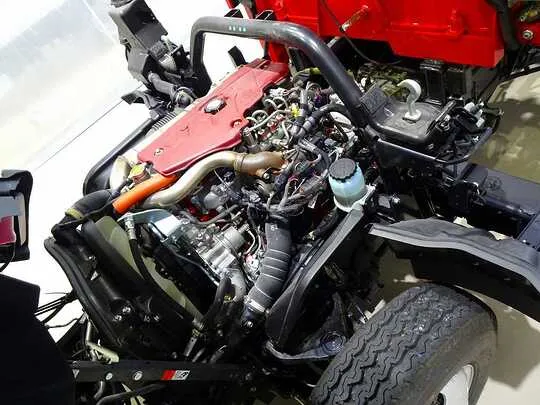 デュトロ 3t 4WD 高床 ワイドロング ユニック4段クレーン付 未使用車