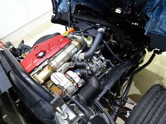 デュトロ 3.5t FJL ワイド超ロング 2段折れ式垂直P/G付 未使用車