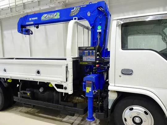 【年次点検済】エルフ 3t 高床 標準ロング タダノ4段クレーン付