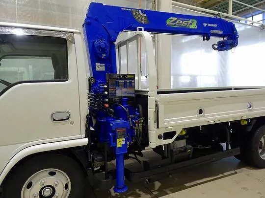 【年次点検済】エルフ 3t 高床 標準ロング タダノ4段クレーン付