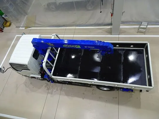 【年次点検済】エルフ 3t 高床 標準ロング タダノ4段クレーン付