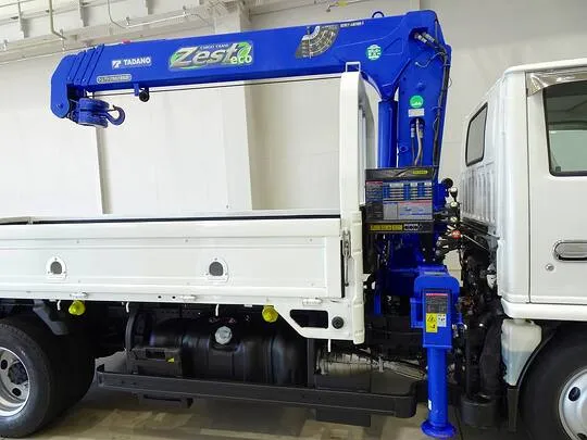 【年次点検済】エルフ 3t 高床 標準ロング タダノ4段クレーン付