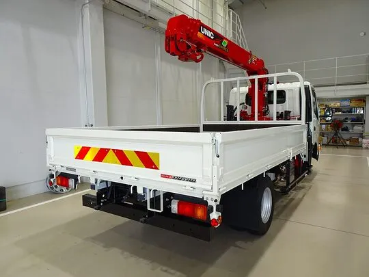 デュトロ 3t 4WD 高床 ワイドロング ユニック4段クレーン付 未使用車