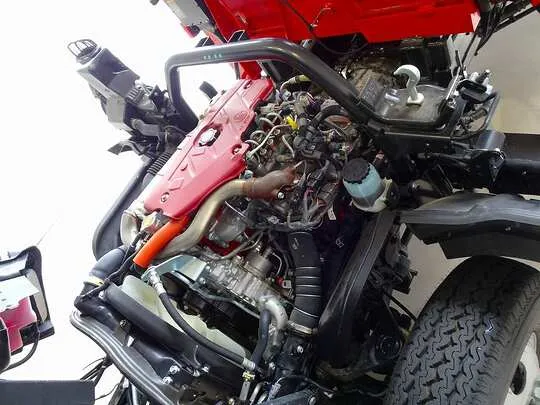 デュトロ 3t 4WD 高床 ワイドロング ユニック4段クレーン付 未使用車