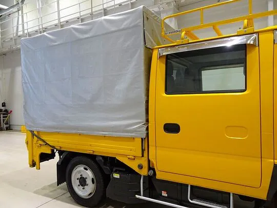 エルフ 0.8t 4WD FFL Sタイヤ 幌付 Wキャブ/垂直PG付
