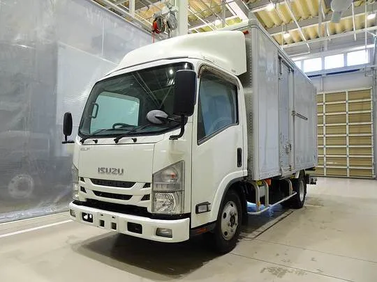 エルフ 2.9t 高床 標準ロング アルミバン 格納ゲート/ 左右サイドドア付